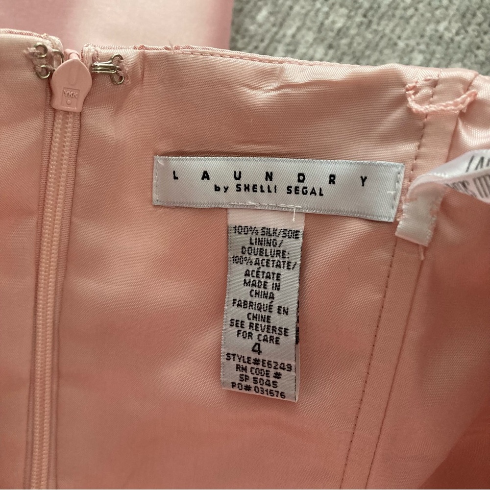Laundry by Shelli Segal‎ 100% Silk Ice Pink Gown 4 Sweetheart Neckline - Picture 8 of 8